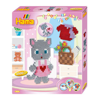 Hama strijkkralen kat verkleden gift box 2500 kralen | 2 stuks