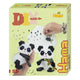 Merkloos sans marque hama strijkkralen 3d panda set 2500 delig