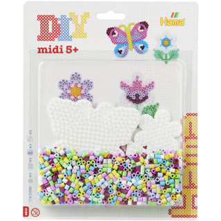 Hama strijkkralen 1100 stuks vlinder en bloem | 3 stuks