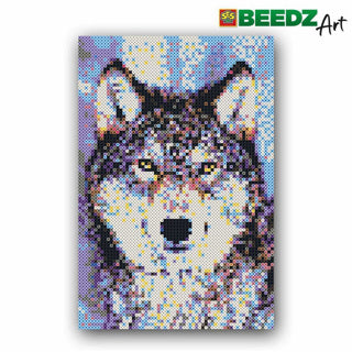 Ses beedz art: strijkkralen wolf | 2 stuks