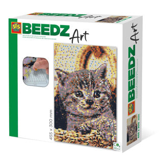 Ses beedz art: strijkkralen poes | 2 stuks