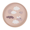 Done by deer vakjesbord blije wolken roze