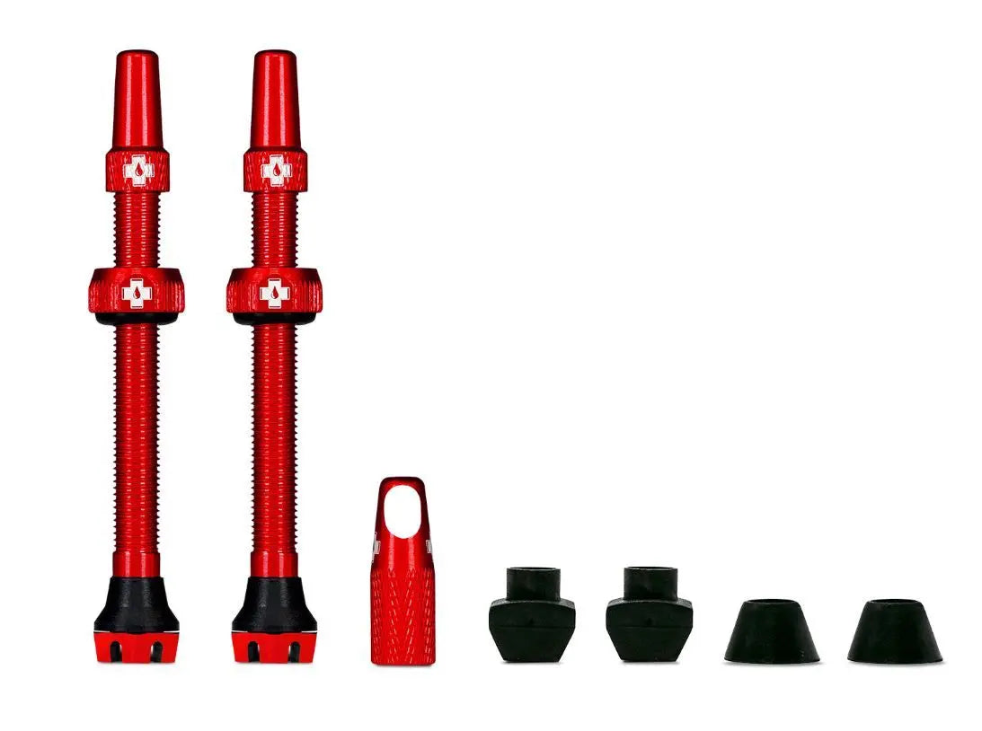 Muc-off muc off tubeless valve v2 sv (44mm) colour: red aluminium