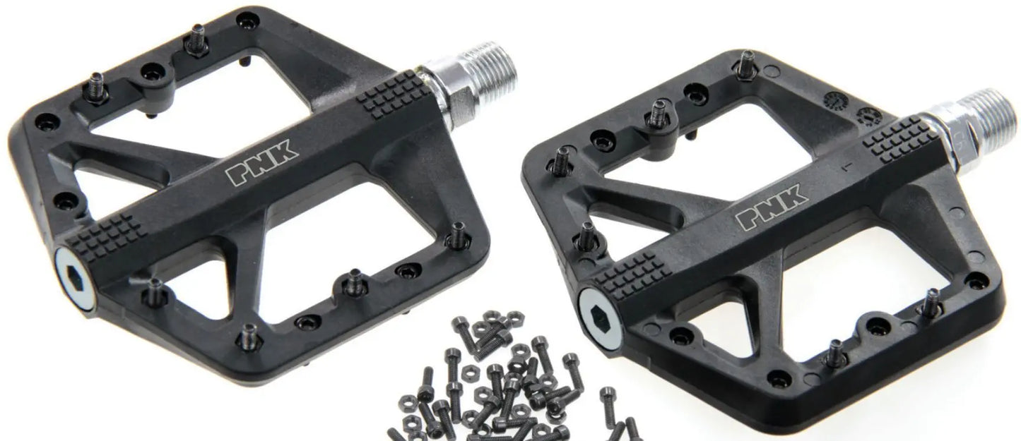 Barbieri pedals mtb bmx downhill flat pedals thermoplast black threaded pins