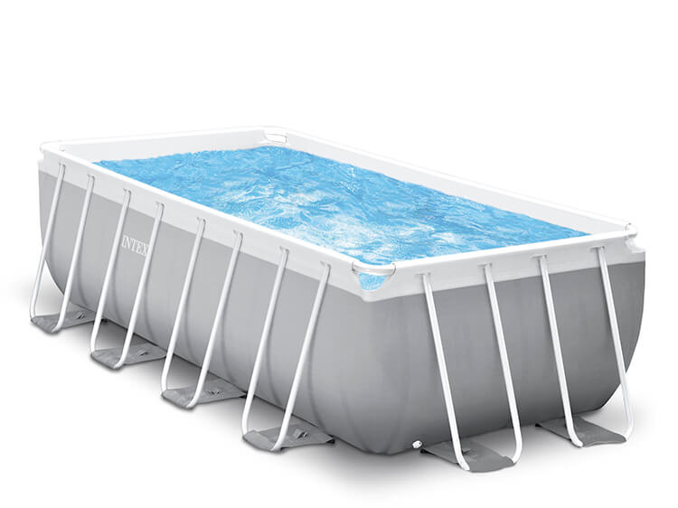 Intex 26790gn prism frame zwembad 400x200x122 cm grijs blauw