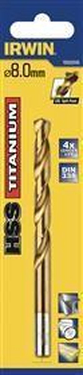 Irwin hss metaalboor 135° titanium 10mm - 10502599