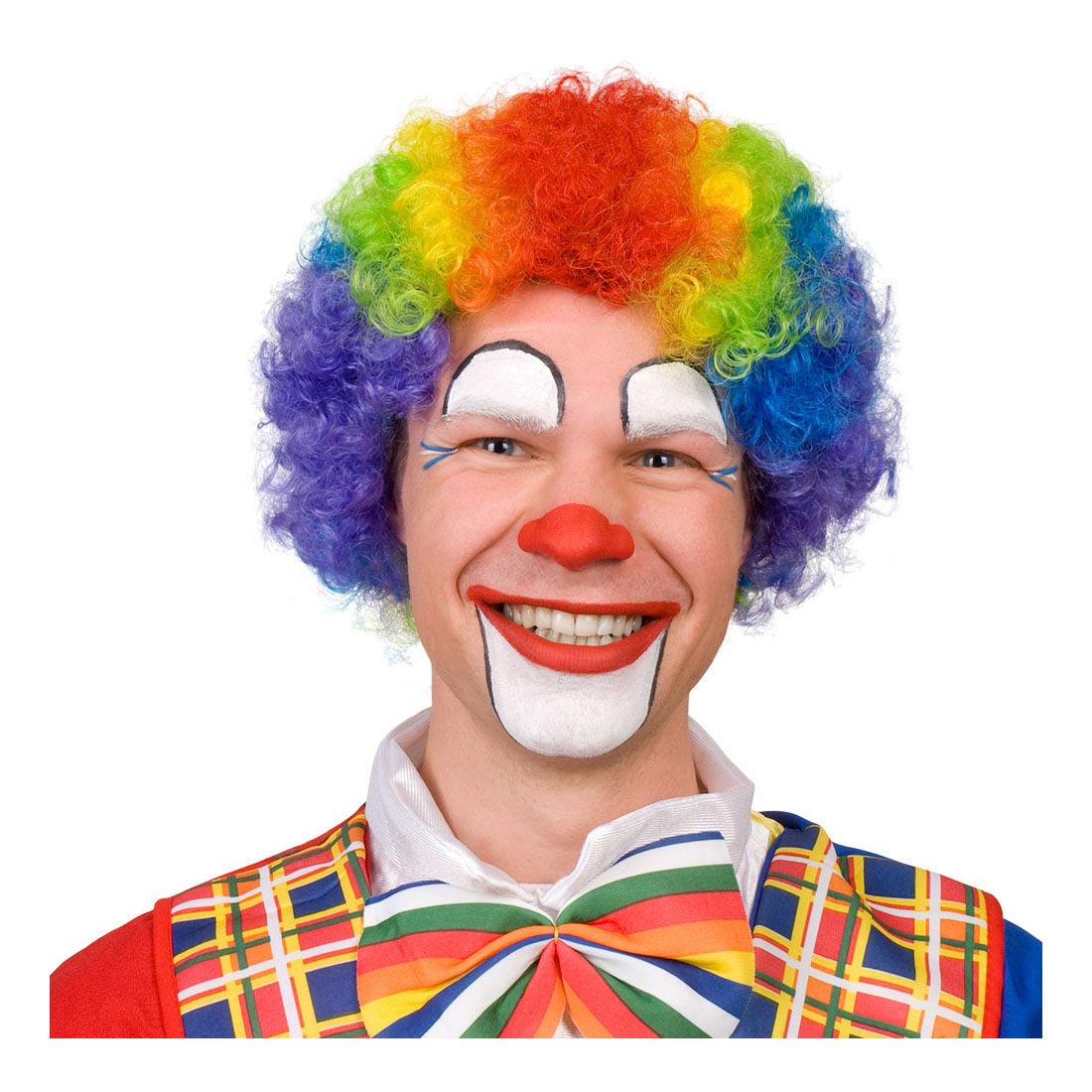 Boland pruik clown multikleur volwassenen