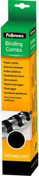 Fellowes plastic bindruggen rond 12mm - zwart (25 stuks)