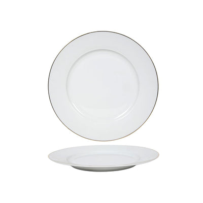 Bord wit goud rand ø27cm doos a 6