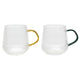 Svenska living drinkglas met gekleurd oor amber petrol zwart ã˜7,5x9,5cm 400ml