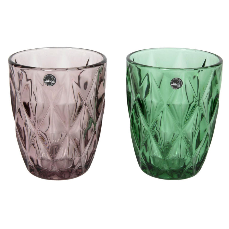 Drinkglas met relief 300ml doos a 8 ø8cm