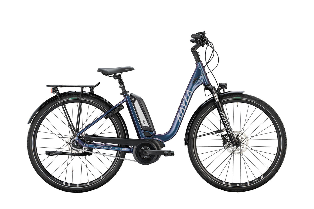 Kayza elektrische trekkingfiets tanana dry 3 mod. 22 ebike tanana dry 3 28 45 wave 8sp green sil.