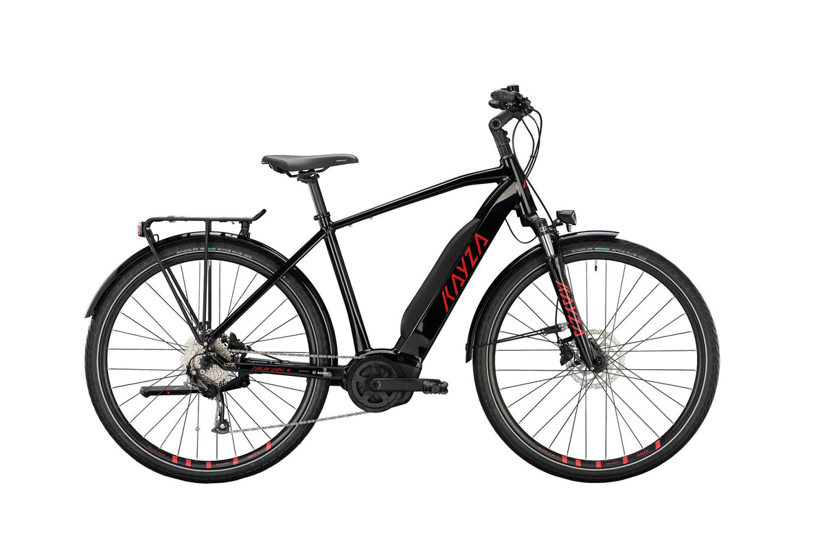 Kayza elektrische trekkingfiets talik dry 4 mod. 22 ebike talik dry 4 28 48 diam. 9sp black red