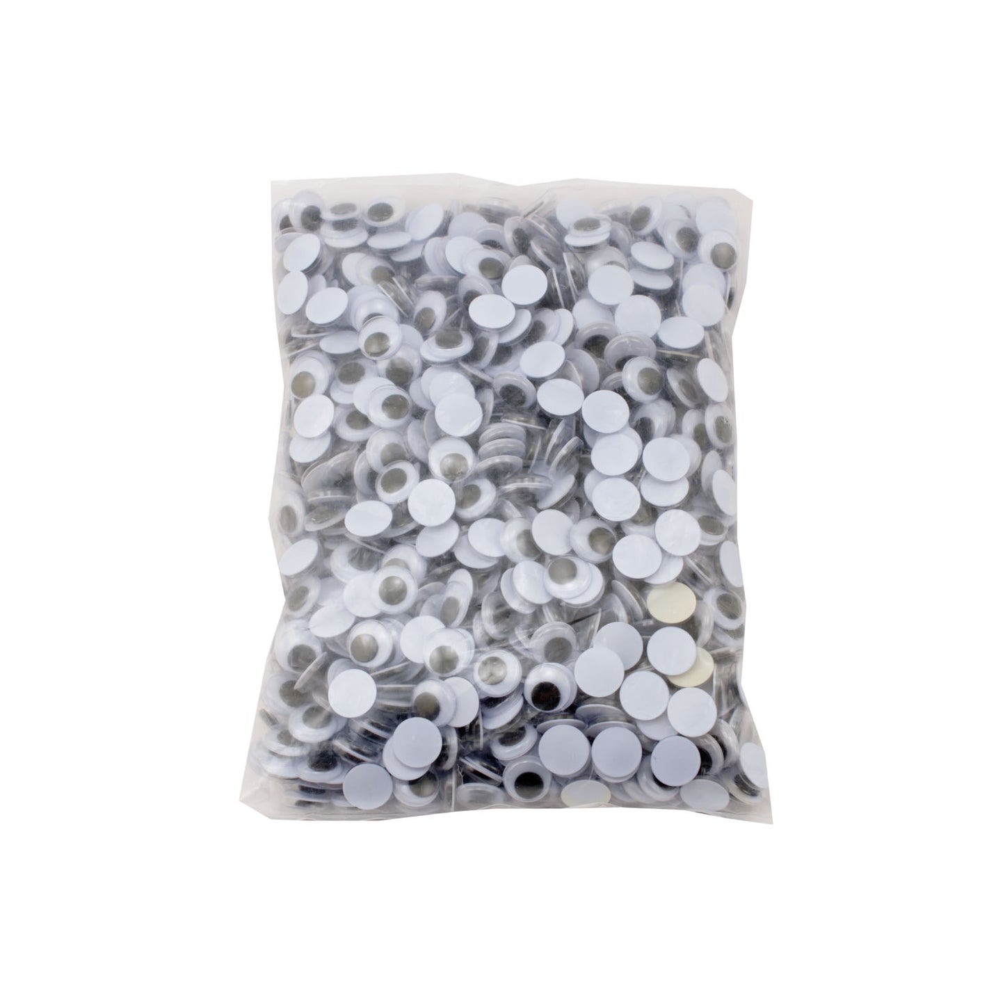 Vaessen creative • wiebeloogjes wit-zwart 12mm 1000pcs