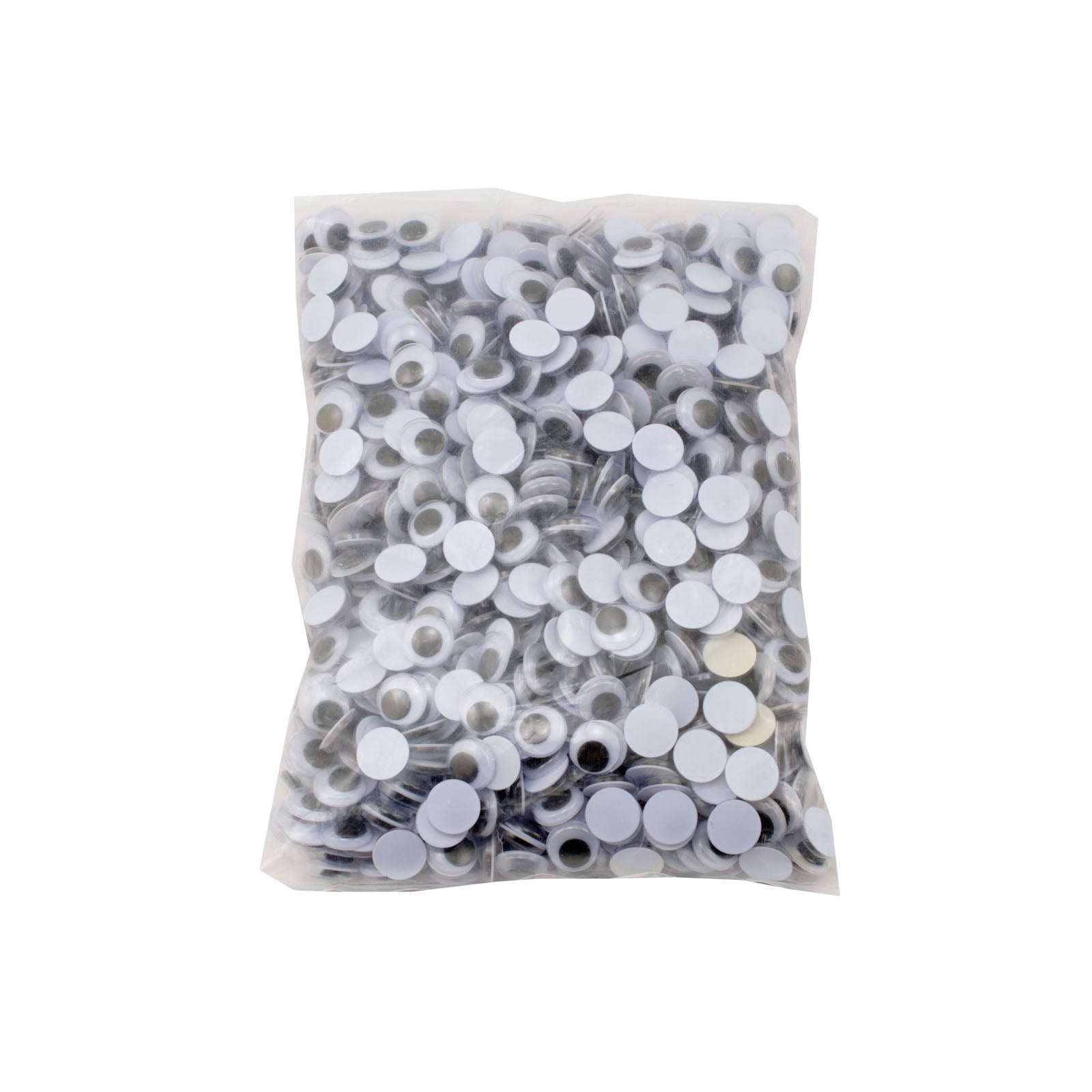 Vaessen creative • wiebeloogjes wit-zwart 12mm 1000pcs
