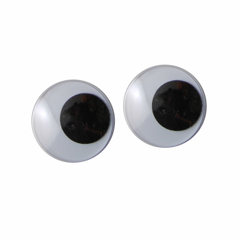 Vaessen creative • wiebeloogjes wit-zwart 18mm 1000pcs