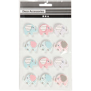 Https: www.cchobby.nl 3d-stickers-olifanten-h-25-mm-b-31-mm-dikte-7-mm-12-stuk-1-doos - afbeelding 2