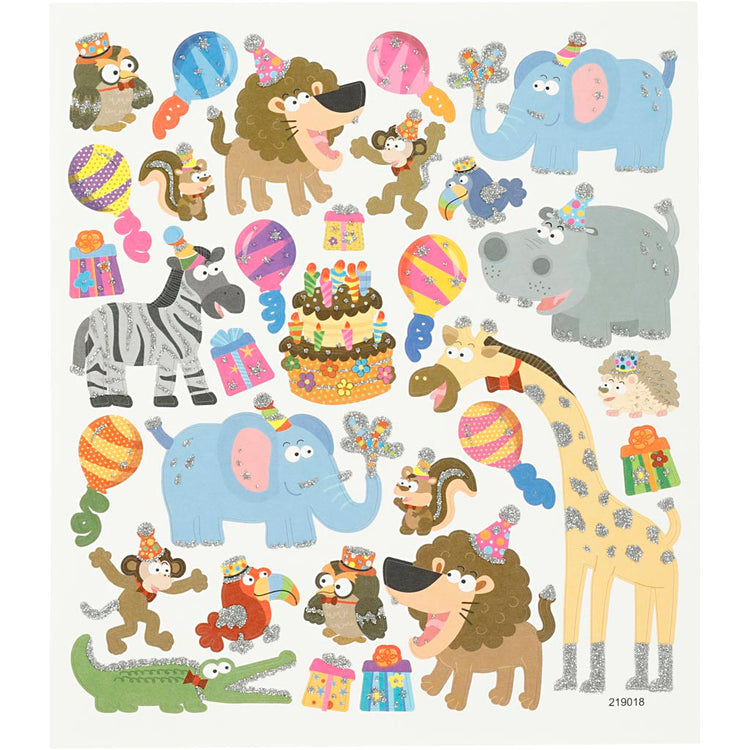 Https: www.cchobby.nl stickers-dieren-verjaardag-vel-15x16-5-cm-1-vel