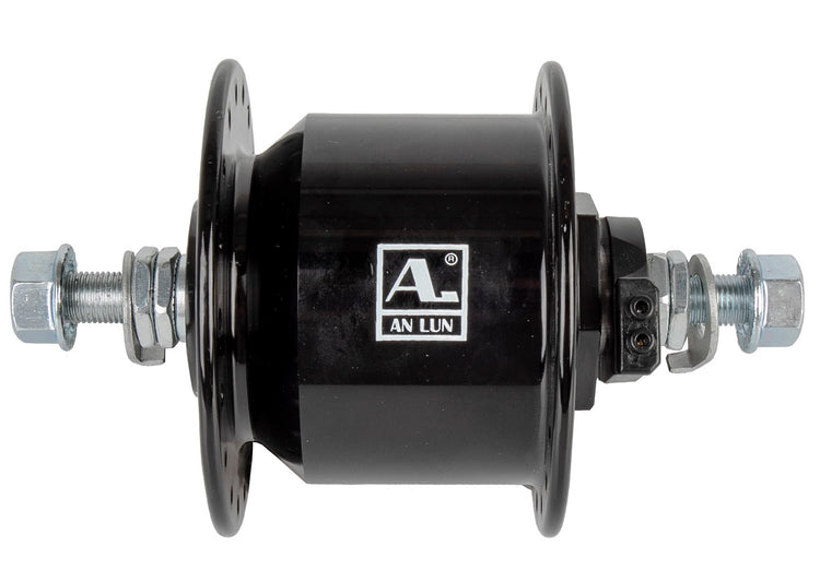 An lun anlun voornaaf naafdynamo 36g shimano comp vaste as zwart
