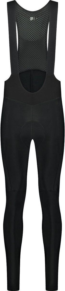 Bbb cycling thermal essence lange fietsbroek heren met zeem en bretels - thermo wielrenbroek - fiets broek winter - zwart - maat s - bbw-441