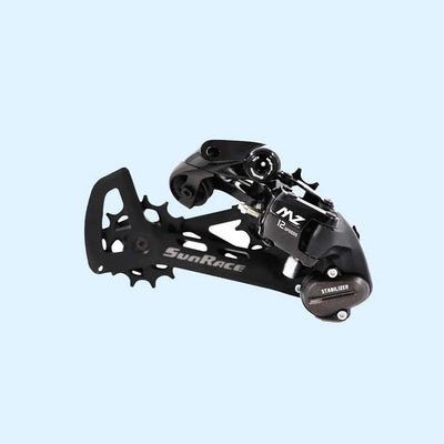 Sunrace achterderailleur 12v medium kooi direct zwart