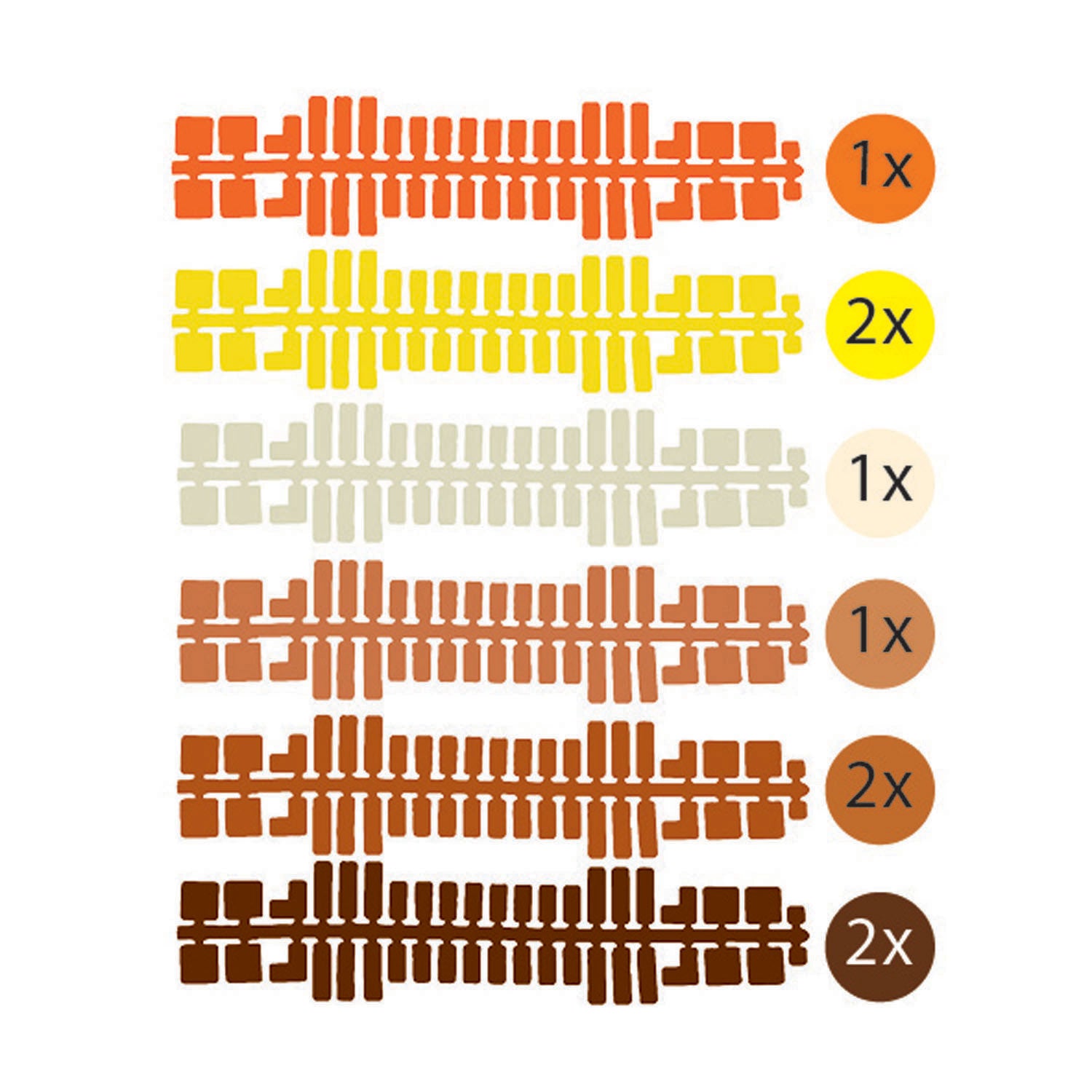 Selecta ministeck kleurenstrips, 9st.