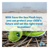 Tactic save the sea schildpad konna –duurzame knuffel 20x10x7 cm – gemaakt van 4-7 gerecyclede pet flessen – inclusief adoptiecertificaat – educatief speelgoed vanaf 0 jaar – ecologisch pluche – 100% recyclebaar – bescherm de zee – met gratis app