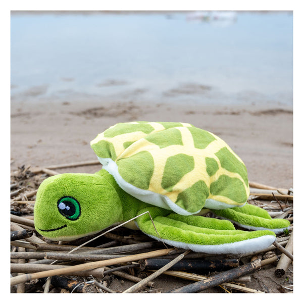 Tactic save the sea schildpad konna –duurzame knuffel 20x10x7 cm – gemaakt van 4-7 gerecyclede pet flessen – inclusief adoptiecertificaat – educatief speelgoed vanaf 0 jaar – ecologisch pluche – 100% recyclebaar – bescherm de zee – met gratis app