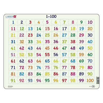 Larsen legpuzzel leren rekenen getallen 1-100, 100st.