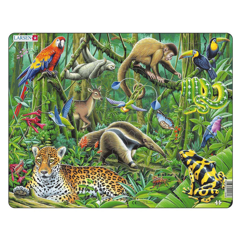 Selecta larsen legpuzzel dieren - zuid amerikaans regenwoud, 70st.