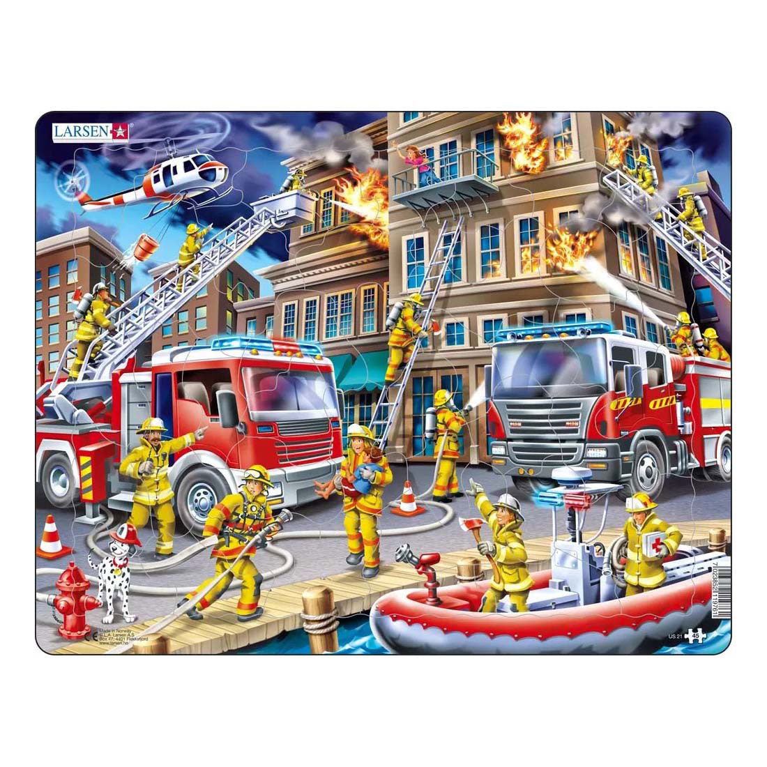 Larsen legpuzzel de brandweermannen, 45st.