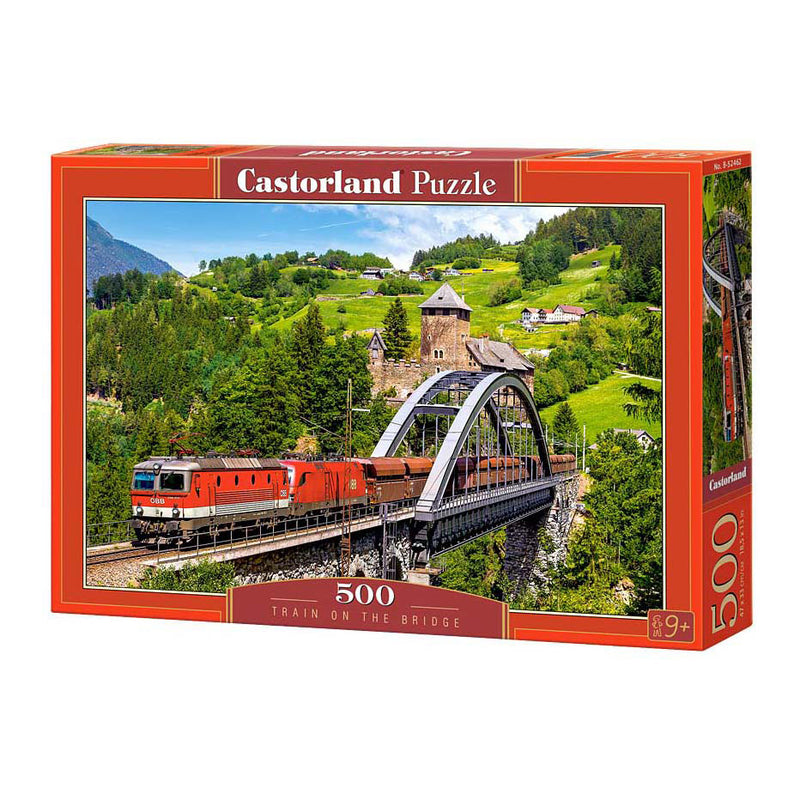 Selecta castorland legpuzzel train on the bridge, 500st.