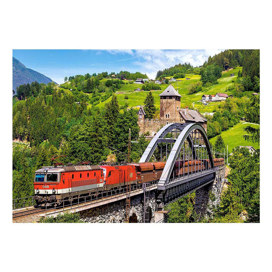 Selecta castorland legpuzzel train on the bridge, 500st.