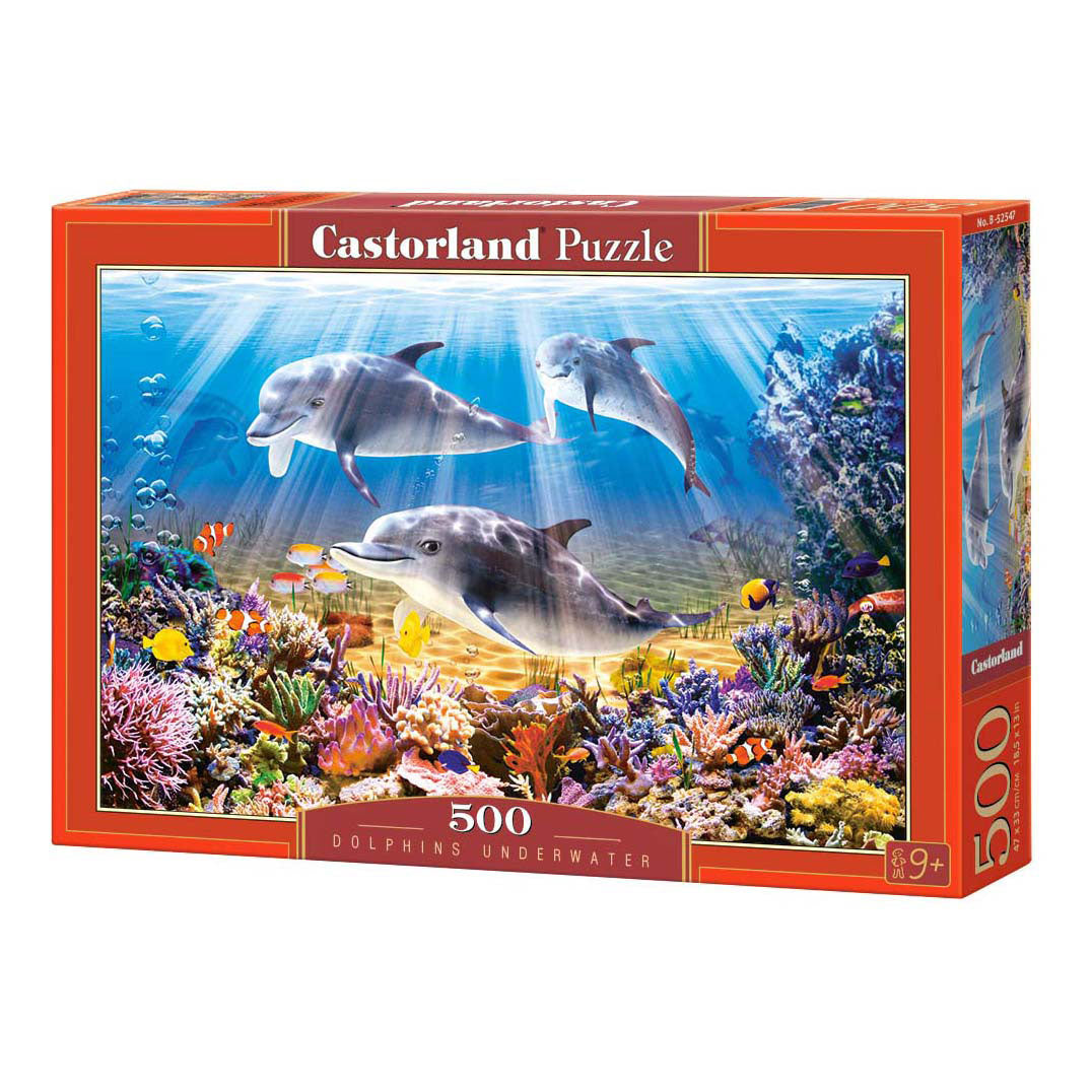Castorland legpuzzel dolphins underwater, 500st.
