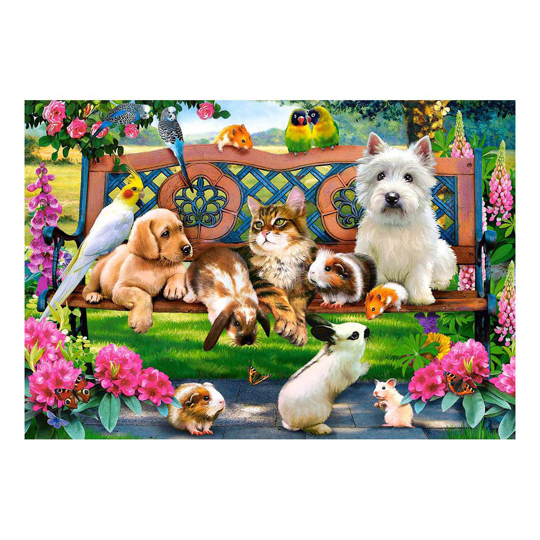 Castorland pets in the park – puzzel – 1.000 stukjes – satijnen afwerking – perfecte pasvorm – europese kwaliteit