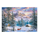 Castorland mountain christmas – puzzel – 1.000 stukjes – satijnen afwerking – perfecte pasvorm – europese kwaliteit - afbeelding 2