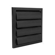 Renson 1069266 - opbouw dampkaprooster pvc 733 (187x187) str 9005 (zwart) | 2 stuks - afbeelding 1