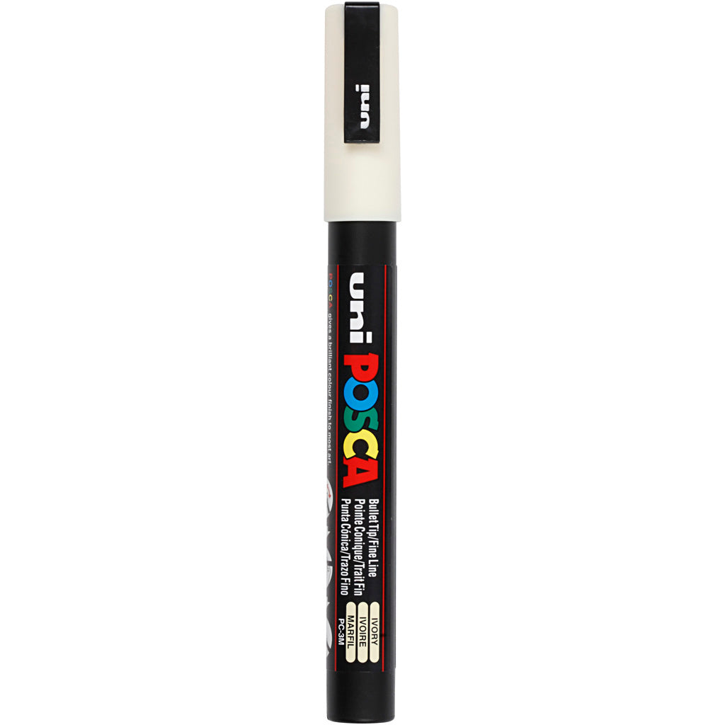 Uni posca https: www.cchobby.nl posca-marker-afm-pc-3m-lijndikte-0-9-1-3-mm-fijn-ivoor-1-stuk