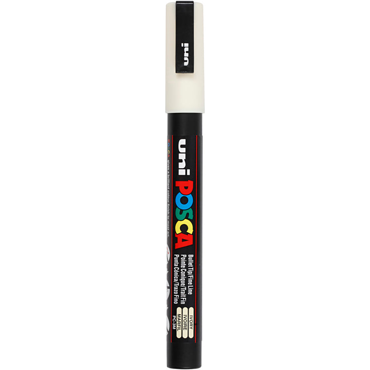 Uni posca https: www.cchobby.nl posca-marker-afm-pc-3m-lijndikte-0-9-1-3-mm-fijn-ivoor-1-stuk