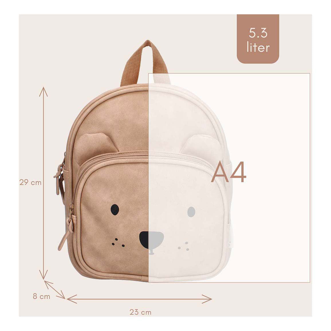 Kidzroom rugzak porto beary excited leer