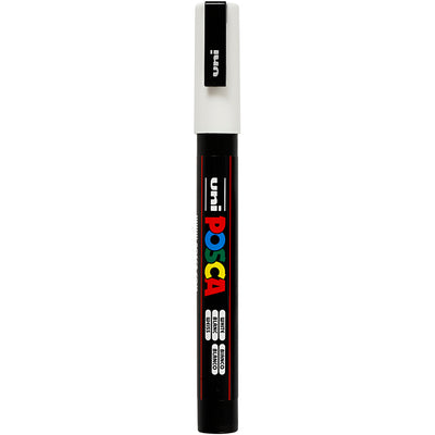 Uni posca pc3m acrylmarker wit - ronde punt tot 1,3 mm