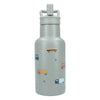Kidzroom sweet cuddles - schoolbeker en drinkfles - 350ml - stainless steel - auto's - groen