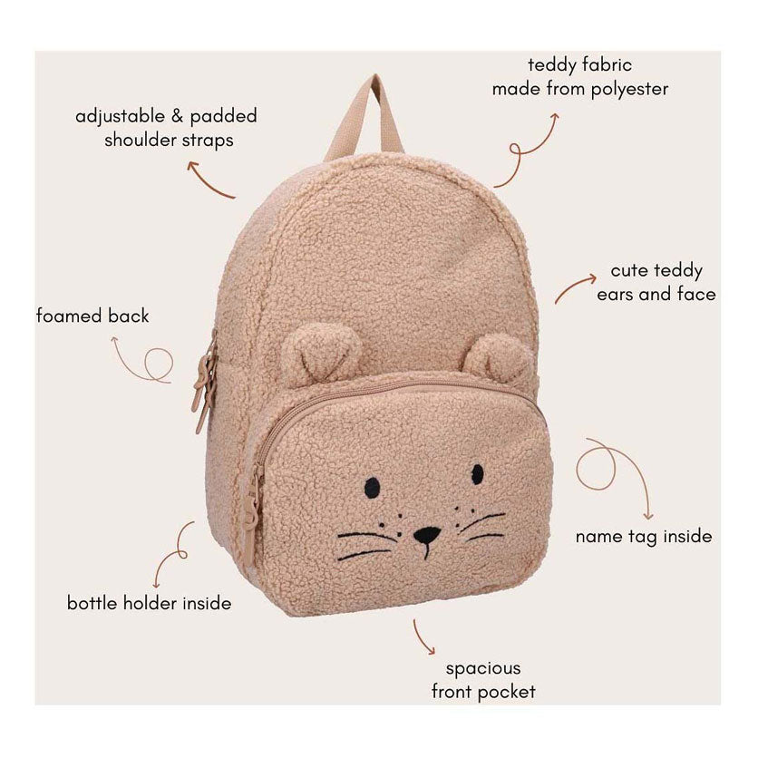 Kidzroom rugzak comfort friends - beige