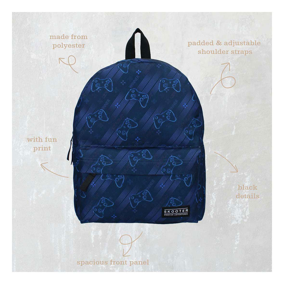 Vadobag rugzak skooter gamers unite
