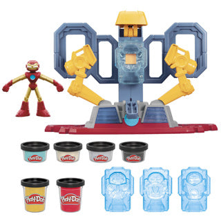Play-doh marvel iron man harnas laboratorium speelset - boetseerklei - inclusief iron man figuur