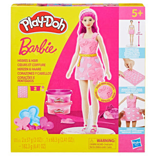 Play-doh -set barbiepop hartjes en haar - boetseerklei