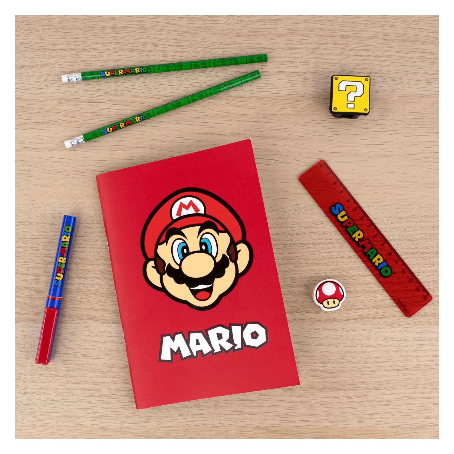 Undercover super mario schrijfset, 7dlg.