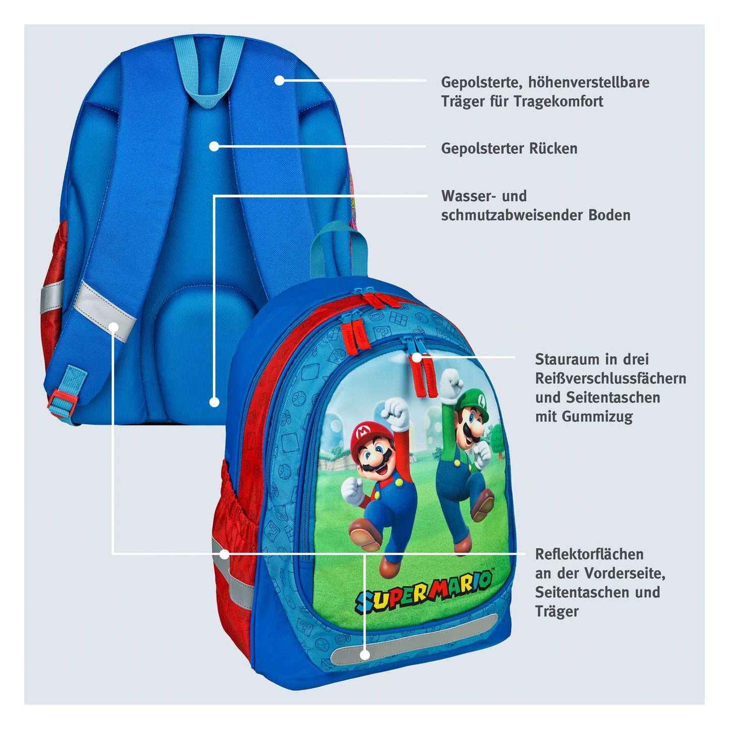 Undercover super mario schoolrugzak