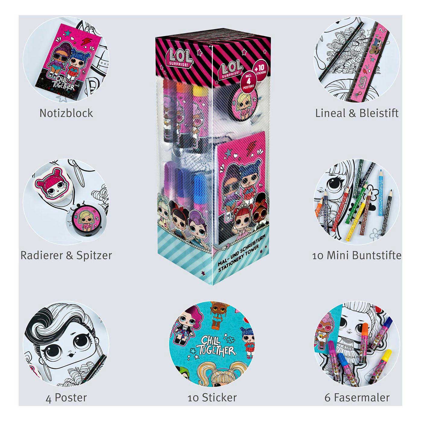 L.o.l. surprise! l.o.l surprise stationery toren, 35dlg.