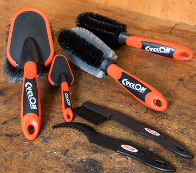 Cyclon borstelset voor fietsreiniging in zak